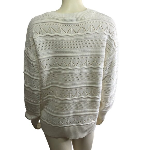 DESIGN 365 POINTELL CRE W NECK SWEATER SIZE MD NEW WITH TAG - Picture 6 of 6